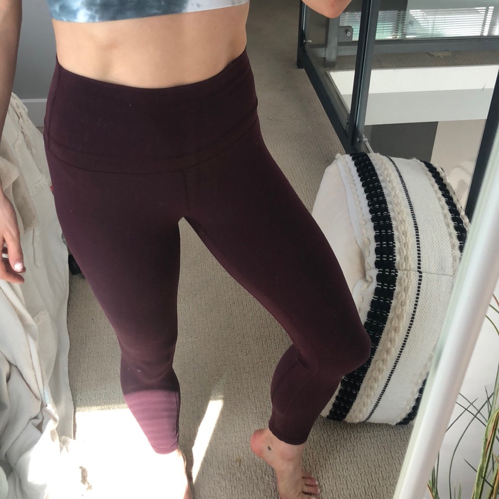 Maroon align leggings